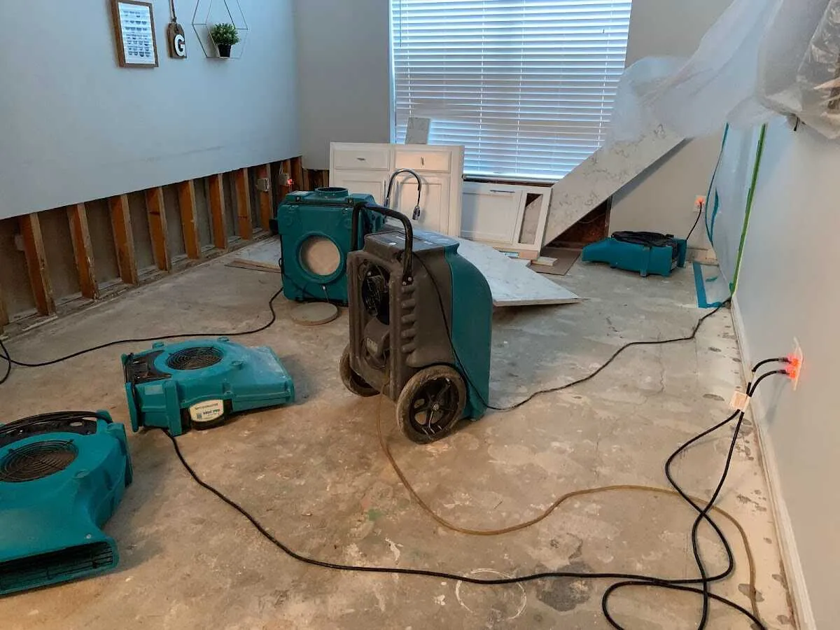 Dehumidifier in flood-cut room for Water Extraction & Removal in South Huntingdon